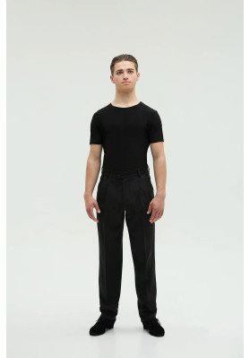 FD T-shirt FM-1383 – Men’s Latin Dance T-Shirt with Velour Side Stripes ruviso-dancewear.com