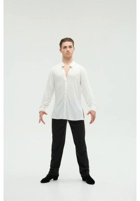 FD Shirt RM-1385 – Men’s Ballroom Latin Dance Shirt with Stand-Up Collar ruviso-dancewear.com