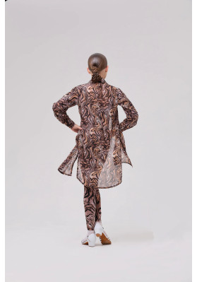 FD Jumpsuit KN-1174/2 – Latin Dance Jumpsuit with Tiger Print and Open Back ruviso-dancewear.com