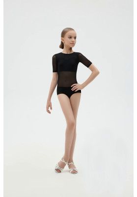 KT-1400 Dance Set by FD – Fitted Leotard with Flowing Overlay Top ruviso-dancewear.com