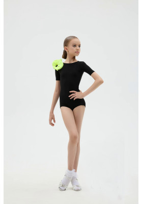 KU-1411 Dance Leotard by FD – Short Sleeve with Wing Detail ruviso-dancewear.com
