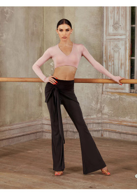 Pants For Latin American Dances | Safety Island Wrap Pants 24069 | Handmade ruviso-dancewear.com