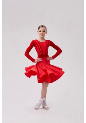 Juvenile Dress with a skirt for Latin American dances 96/1 ruviso-dancewear.com
