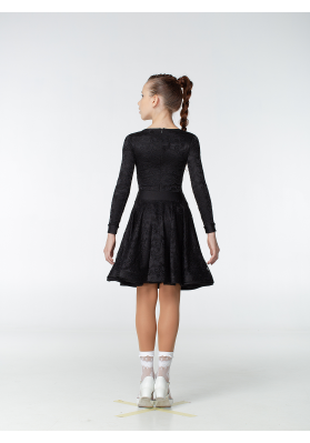 DanceMe Girls’ Basic Ballroom Dress – Black BS269-402-11 ruviso-dancewear.com