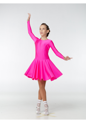 DanceMe BS420DR Girls’ Basic Ballroom Dress – Raspberry ruviso-dancewear.com
