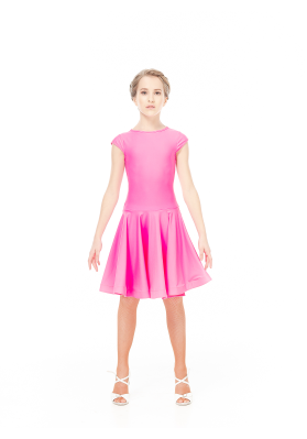 DanceMe BS509 Girls’ Basic Ballroom Dress – Raspberry ruviso-dancewear.com