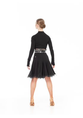 DanceMe UL692-14 Latin Dance Skirt – Women’s Ballroom Skirt ruviso-dancewear.com