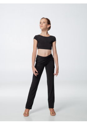 Dance Me BRL399 Women’s Ballroom Practice Pants – Black ruviso-dancewear.com