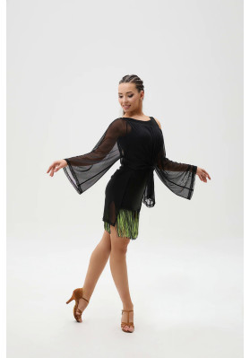 FD Tunic TN-1406 – Women’s Black Dance Tunic with Long Sleeves ruviso-dancewear.com