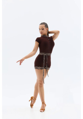Latin Dance Leotard and Shorts Set KT-1451 ruviso-dancewear.com