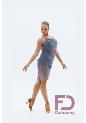 FD Dress PL-1456 – Women’s Latin Dance Dress with Asymmetric Hem & Open Back ruviso-dancewear.com