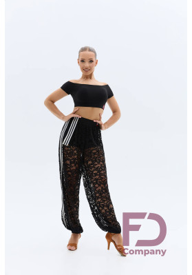  FD Pants BR-1466 – Women’s Latin Dance Pants with Lace Overlay and Shorts ruviso-dancewear.com