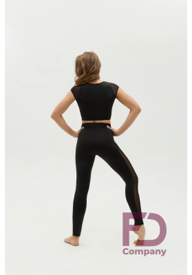 Top TP-3 – Black Mesh Gymnastics Top with Raglan Sleeves by FD | RuViSo ruviso-dancewear.com