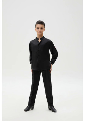 FD Shirt RM-1431 – Boys’ Ballroom Dance Shirt with Stand-Up Collar and Button Fastening ruviso-dancewear.com
