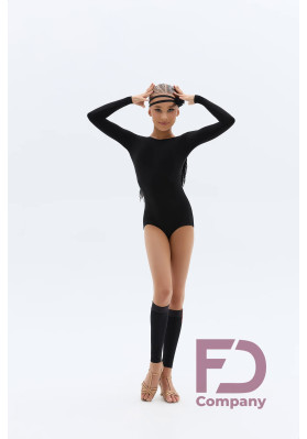 FD Leotard KU-1465 KW – Kids’ Latin Dance Leotard with Fringe and Open Back ruviso-dancewear.com
