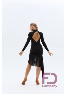 FD Dress PL-1470 – Women’s Latin Dance Dress with Fringe and Stand-Up Collar ruviso-dancewear.com
