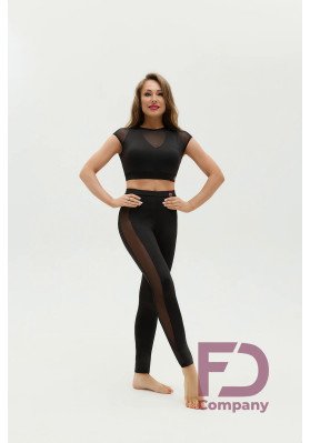 Top TP-3 – Black Mesh Gymnastics Top with Raglan Sleeves by FD | RuViSo ruviso-dancewear.com