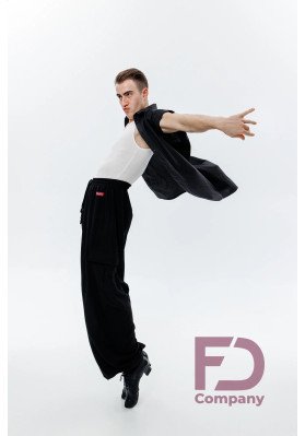 Pants BM-1479/1 – Black Wide-Leg Latin Dance Pants ruviso-dancewear.com