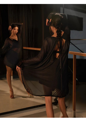 ZYM Barely Dress #25094 – Lightweight Mesh Dress with Optional Waist Tie ruviso-dancewear.com