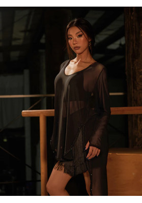 ZYM Barely Dress #25094 – Lightweight Mesh Dress with Optional Waist Tie ruviso-dancewear.com