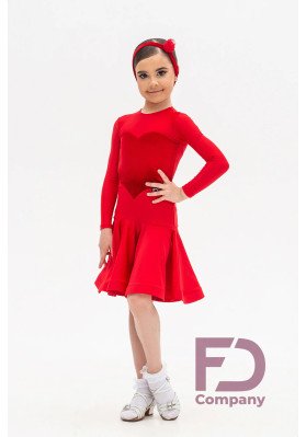 Juvenile Latin Dance Dress BS-103 Long Sleeve Dress ruviso-dancewear.com