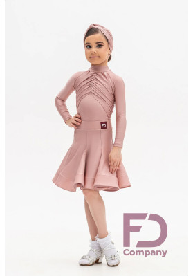 Juvenile Latin Dance Dress BS-104/1 Long Sleeve Dress ruviso-dancewear.com