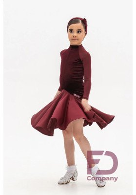 Juvenile Latin Dance Dress BS-105 Long Sleeve Dress ruviso-dancewear.com