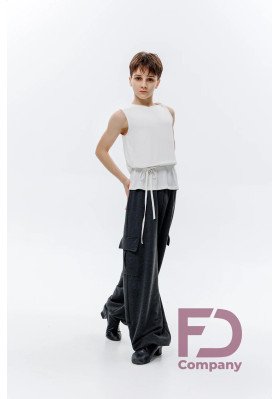 Pants BM-1479 KW – Gray Wide-Leg Latin Dance Pants ruviso-dancewear.com