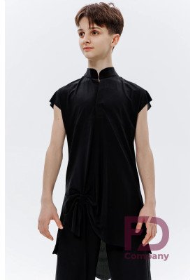 Tunic TN-1481 KW – Black Sleeveless Dance Practice Tunic ruviso-dancewear.com