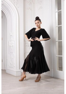 Ballroom Standard Skirt 1021 Flowing Practice Skirt ruviso-dancewear.com