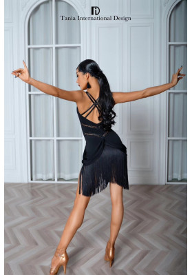 L104 Black Latin Practice Dress ruviso-dancewear.com