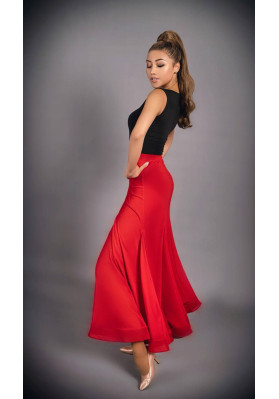 M065 Red Latin Practice Skirt ruviso-dancewear.com