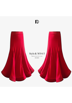 M065 Red Latin Practice Skirt ruviso-dancewear.com