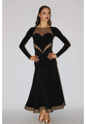 M128 Black Sweetheart Latin Practice Dress ruviso-dancewear.com