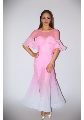 M197 Pink Ombre Latin Practice Dress ruviso-dancewear.com