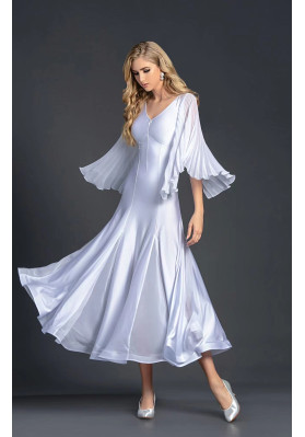 M342 White Latin Practice Dress ruviso-dancewear.com
