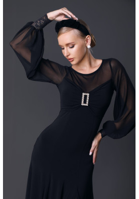 M357 Black Latin Practice Dress ruviso-dancewear.com