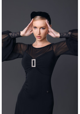 M357 Black Latin Practice Dress ruviso-dancewear.com