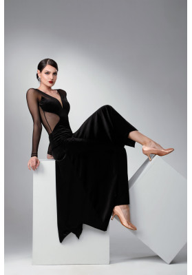 M360 Black Velvet Latin Practice Dress ruviso-dancewear.com