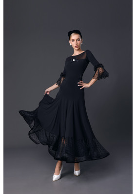 M371 Black Latin Practice Skirt ruviso-dancewear.com