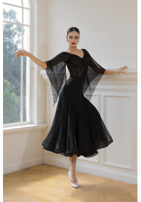 M372 Black Latin Practice Skirt ruviso-dancewear.com
