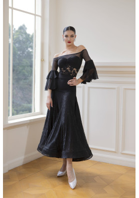M378 Black Latin Practice Skirt ruviso-dancewear.com
