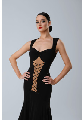 M385 Black Latin Practice Dress ruviso-dancewear.com