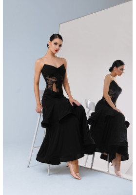 M386 Black Latin Practice Dress ruviso-dancewear.com