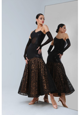 M434 Black Latin Practice Skirt ruviso-dancewear.com