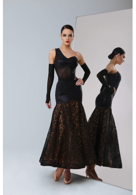 M434 Black Latin Practice Skirt ruviso-dancewear.com