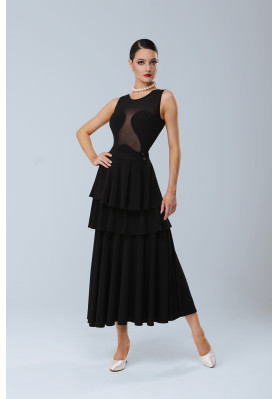 M457 Black Latin Practice Skirt ruviso-dancewear.com