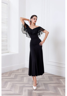 M473 Black Latin Practice Skirt ruviso-dancewear.com