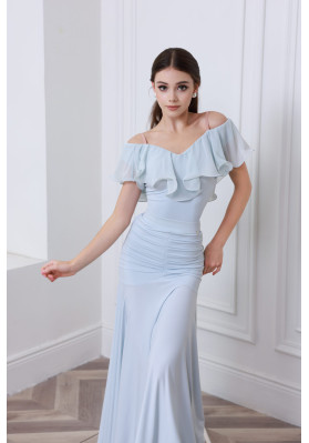 M473 Light Blue Latin Practice Skirt ruviso-dancewear.com