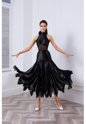 M475 Black Latin Practice Skirt ruviso-dancewear.com